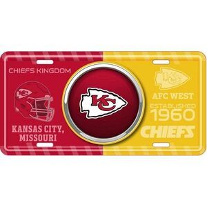 Kansas City Chiefs NFL Bullseye License Plate